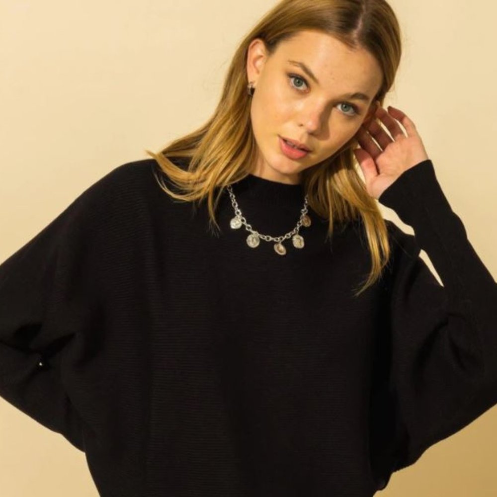 Black Dolman Sweater 525 America